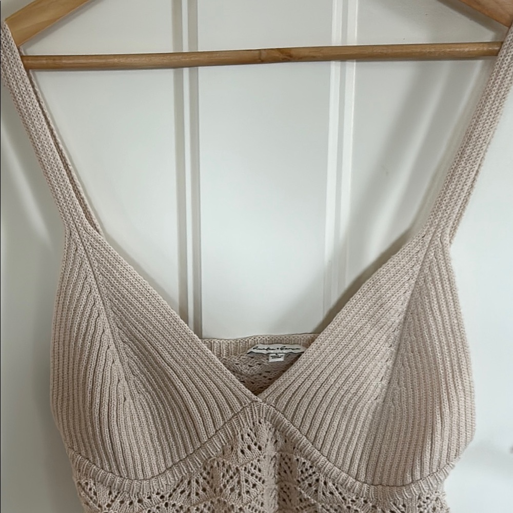 Beige Knit Crop Top- Hunter&Brown